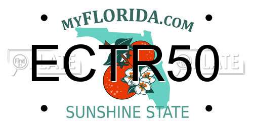 ECTR50 Florida License Plate