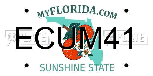 ECUM41 Florida License Plate