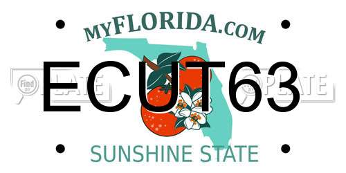 ECUT63 Florida License Plate
