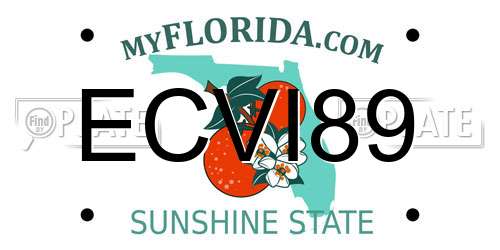 ECVI89 Florida License Plate