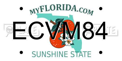 ECVM84 Florida License Plate