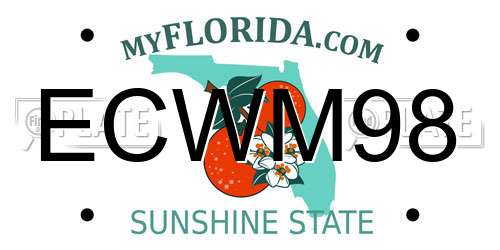 ECWM98 Florida License Plate