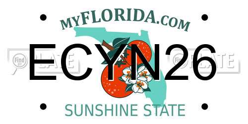 ECYN26 Florida License Plate