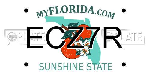 ECZ7R Florida License Plate