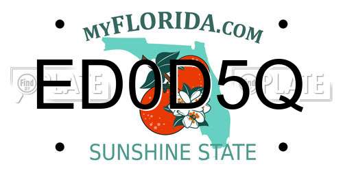 ED0D5Q Florida License Plate