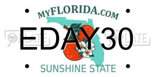 EDAY30 Florida License Plate