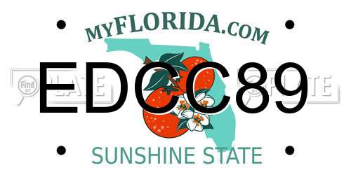 EDCC89 Florida License Plate