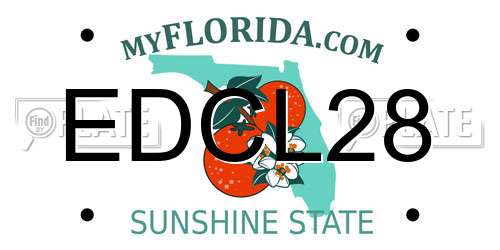 EDCL28 Florida License Plate