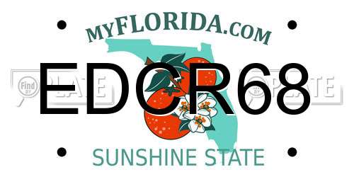 EDCR68 Florida License Plate