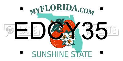 EDCY35 Florida License Plate
