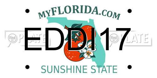 EDDI17 Florida License Plate