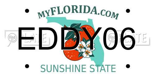 EDDY06 Florida License Plate