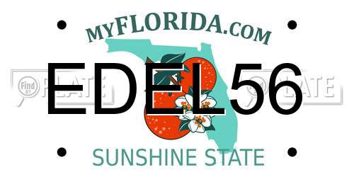 EDEL56 Florida License Plate