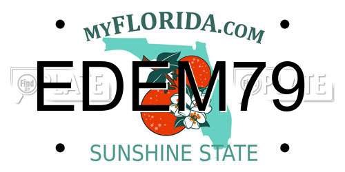 EDEM79 Florida License Plate