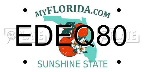 EDEQ80 Florida License Plate