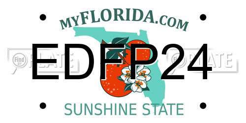 EDFP24 Florida License Plate