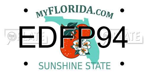 EDFP94 Florida License Plate