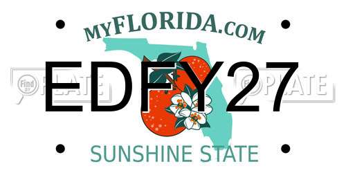 EDFY27 Florida License Plate