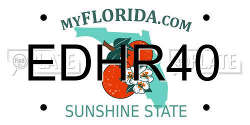 EDHR40 Florida License Plate