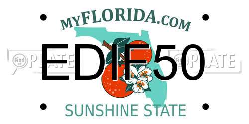 EDIF50 Florida License Plate