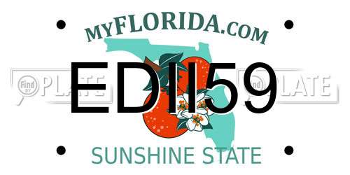 EDII59 Florida License Plate
