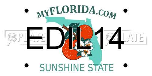 EDIL14 Florida License Plate