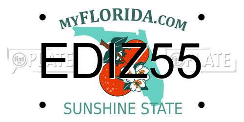 EDIZ55 Florida License Plate