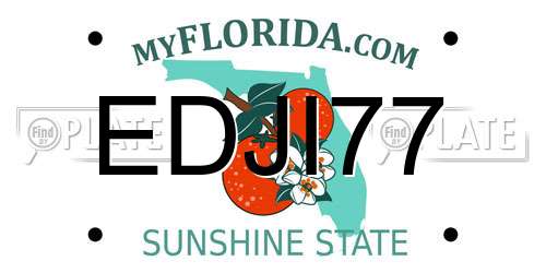 EDJI77 Florida License Plate