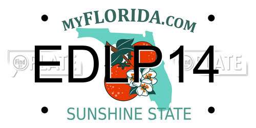 EDLP14 Florida License Plate