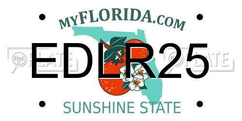 EDLR25 Florida License Plate