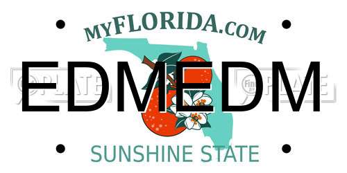 EDMEDM Florida License Plate