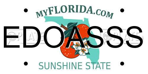 EDOASSS Florida License Plate