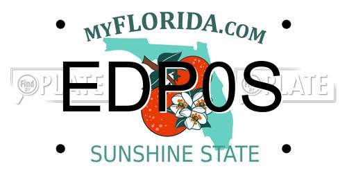 EDP0S Florida License Plate