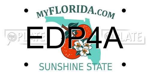 EDP4A Florida License Plate