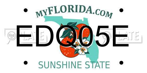 EDQ05E Florida License Plate