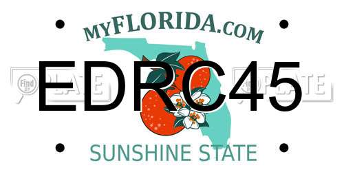 EDRC45 Florida License Plate