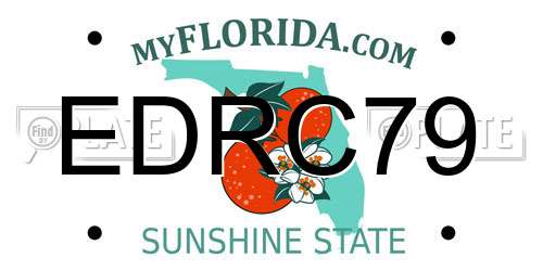 EDRC79 Florida License Plate