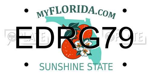 EDRG79 Florida License Plate