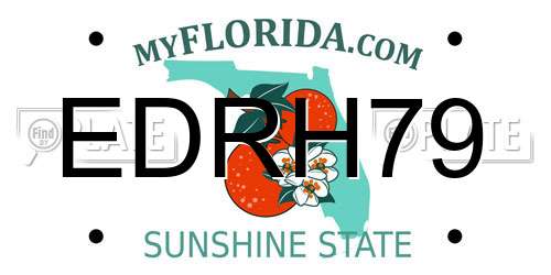 EDRH79 Florida License Plate