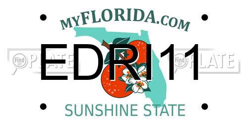 EDRI11 Florida License Plate