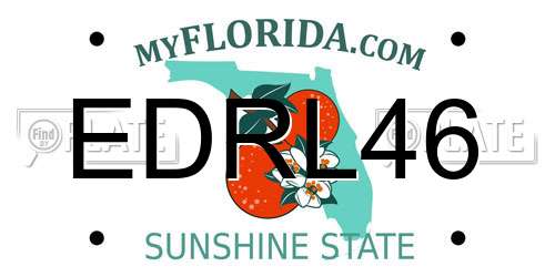 EDRL46 Florida License Plate