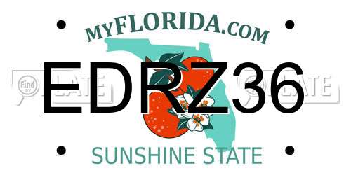 EDRZ36 Florida License Plate