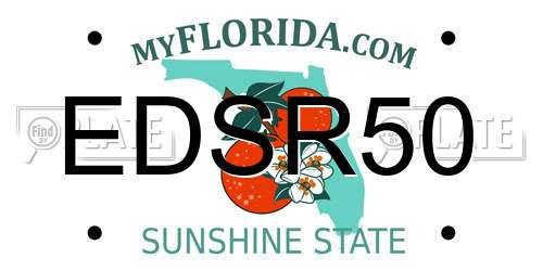 EDSR50 Florida License Plate