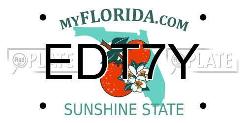 EDT7Y Florida License Plate