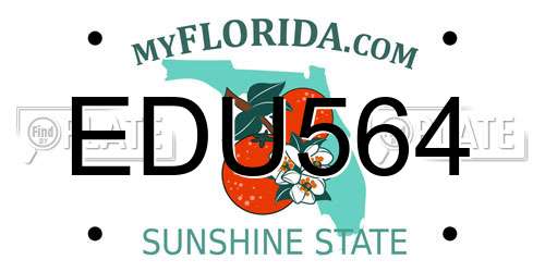 EDU564 Florida License Plate