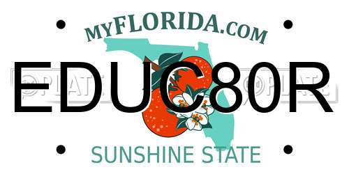 EDUC80R Florida License Plate