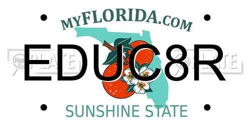 EDUC8R Florida License Plate