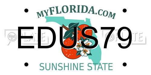 EDUS79 Florida License Plate