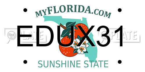 EDUX31 Florida License Plate