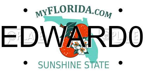 EDWARD0 Florida License Plate